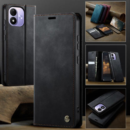 CaseMe 033 Calf Leather Lining Microfibre RFID Blocking Phone Case, For Redmi Note 17 4G / 5G Global 169.7mm, For Redmi Note 17 Pro Max Global 163.4mm, For Redmi Note 17 Pro+ Global 163.4mm, For Xiaomi 17T Pro 5G, For Xiaomi 17T 5G                     ...