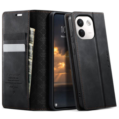 CaseMe 033 Calf Leather Lining Microfibre RFID Blocking Phone Case, For Redmi Note 17 4G / 5G Global 169.7mm, For Redmi Note 17 Pro Max Global 163.4mm, For Redmi Note 17 Pro+ Global 163.4mm, For Xiaomi 17T Pro 5G, For Xiaomi 17T 5G                     ...