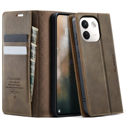 CaseMe 033 Calf Leather Lining Microfibre RFID Blocking Phone Case, For Redmi Note 17 4G / 5G Global 169.7mm, For Redmi Note 17 Pro Max Global 163.4mm, For Redmi Note 17 Pro+ Global 163.4mm, For Xiaomi 17T Pro 5G, For Xiaomi 17T 5G                     ...