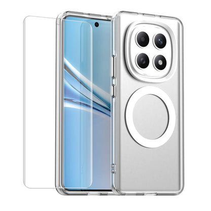 Clear MagSafe phone case with white circular ring and cutouts for camera and buttons