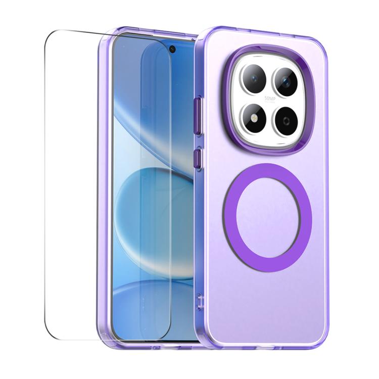 ENKAY Hat-Prince MagSafe Candy Color Phone Case with 9H Screen Film, For Redmi Note 15 Pro 5G Global 163.6mm