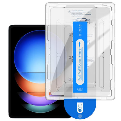 Curved-edge tempered glass screen protector film in installation box packaging