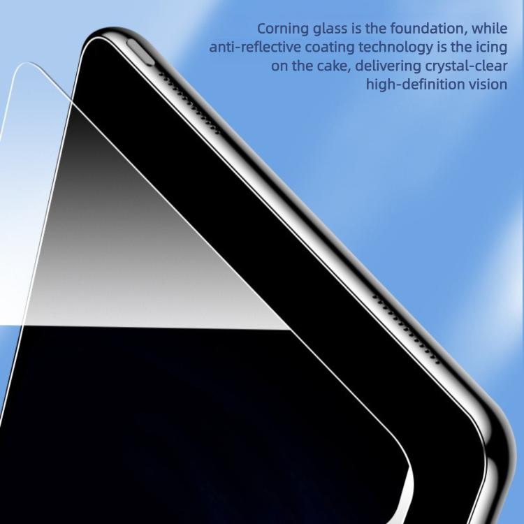 Curved tempered glass screen protector with slim edge and anti-reflective coating