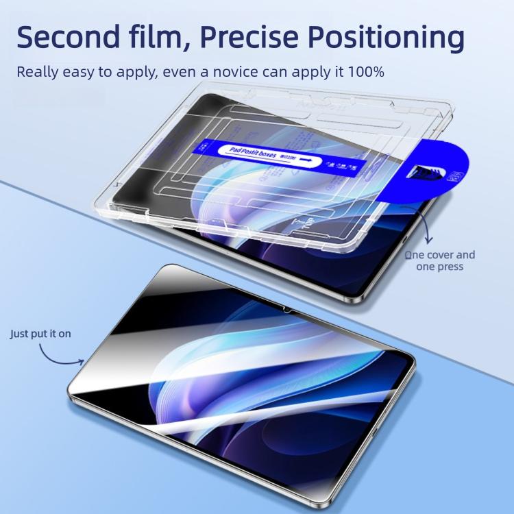 Tempered glass film being applied using alignment frame for curved edge coverage
