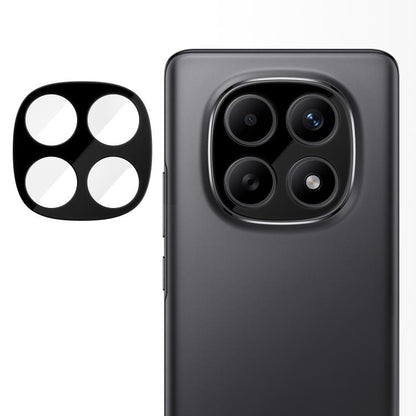 Tempered glass camera lens film with four round cutouts, black rear camera protector