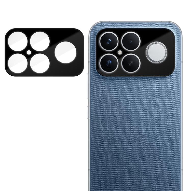Camera lens tempered glass film with blue-cutout template for multi-camera lenses