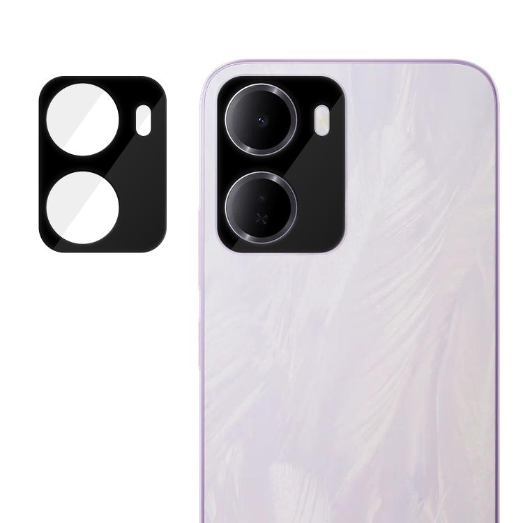 Camera lens tempered glass film with black cutout for dual camera lenses