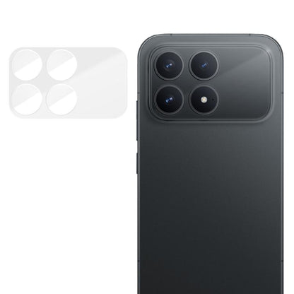 Transparent camera lens tempered glass film with anti-fingerprint cutouts