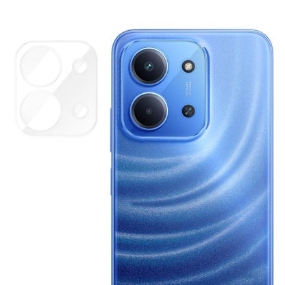Transparent camera lens film with anti-fingerprint design and lens openings