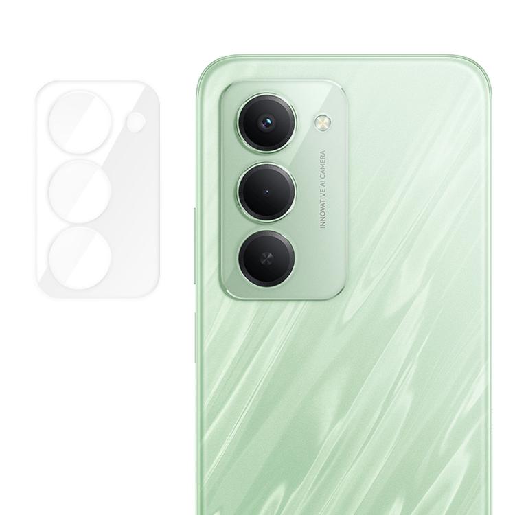Tempered glass camera lens protector film for tri-lens phone, clear anti-fingerprint set