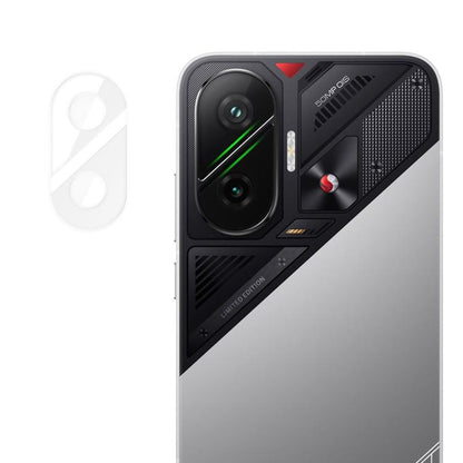 Transparent HD camera lens tempered glass film with cutouts for dual lenses