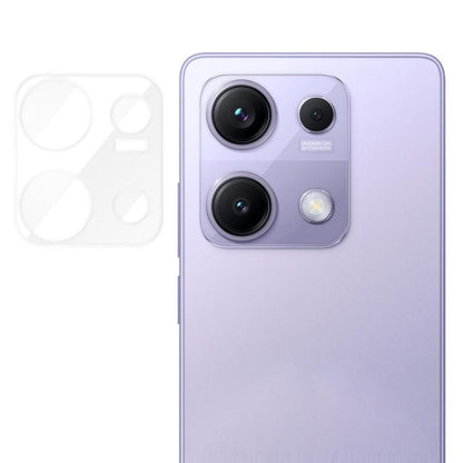 Transparent camera lens tempered glass film with cutouts for triple-lens camera
