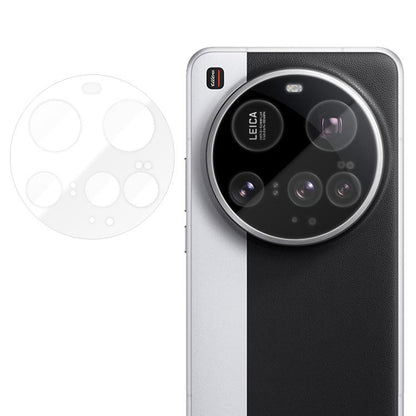 Transparent camera lens tempered glass film with cutouts for Leica-style quad camera