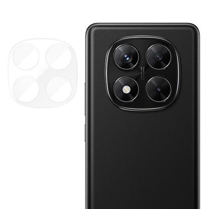 Transparent HD camera lens tempered glass film with cutouts for quad camera lenses