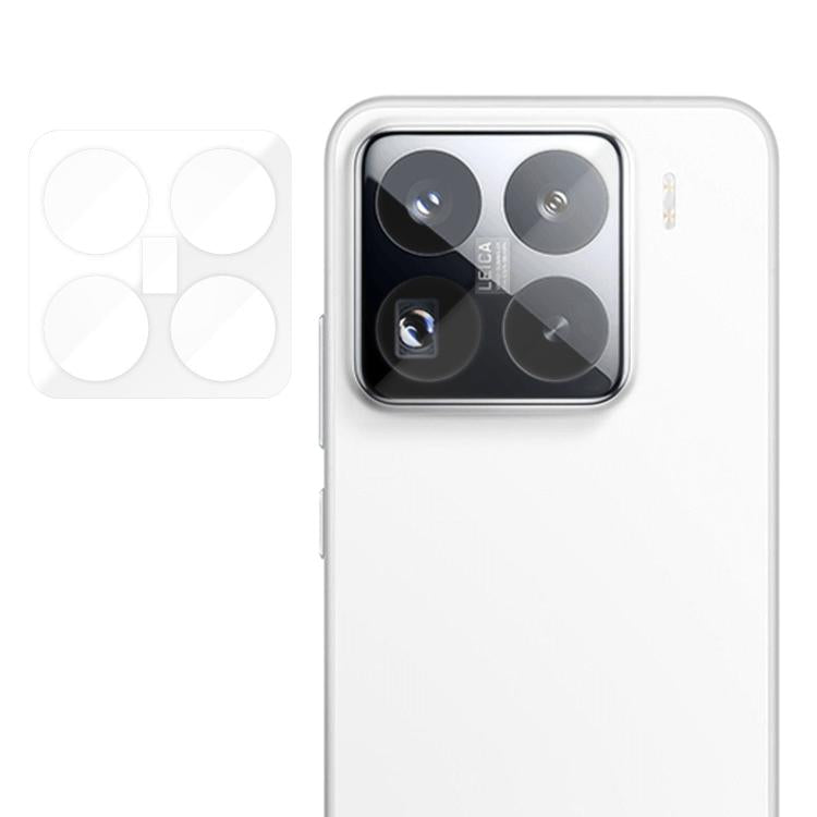 Transparent camera lens tempered glass film set with cutouts for quad lens module