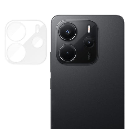 Transparent tempered glass camera lens film with anti-fingerprint cutouts for quad lenses