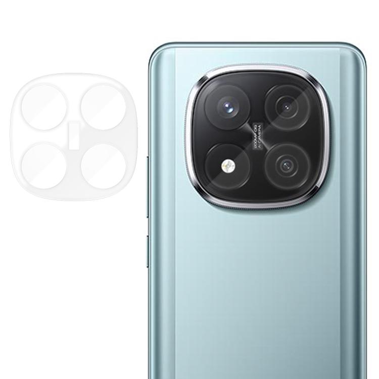 Transparent tempered glass camera lens film with anti-fingerprint cutouts for quad lenses