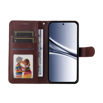 ENKAY Card Wallet Calf Texture Leather Phone Case with Full Glue Coverage Soft Hydrogel Film, For Redmi Note 15 Pro+ 5G Global 163.3mm, For Redmi Note 15 4G / 5G Global 164mm