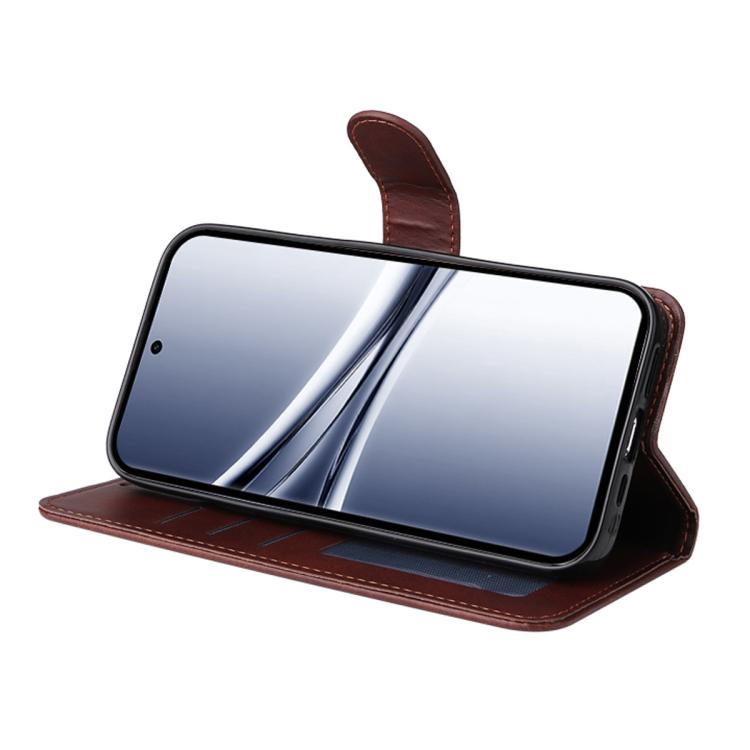 ENKAY Card Wallet Calf Texture Leather Phone Case with Full Glue Coverage Soft Hydrogel Film, For Redmi Note 15 Pro+ 5G Global 163.3mm, For Redmi Note 15 4G / 5G Global 164mm