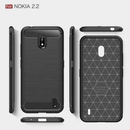 Brushed Texture Carbon Fiber TPU Case for Nokia 2.2