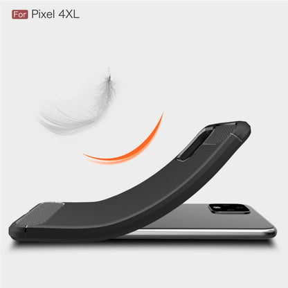 Brushed Texture Carbon Fiber TPU Case for Google Pixel 4XL, For Google Pixel 4 XL