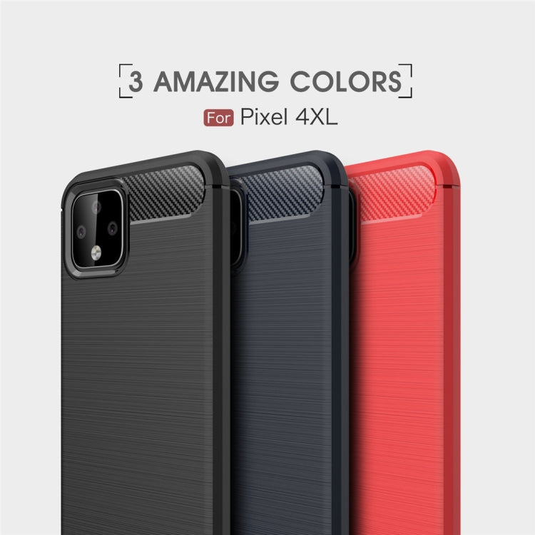 Brushed Texture Carbon Fiber TPU Case for Google Pixel 4XL, For Google Pixel 4 XL