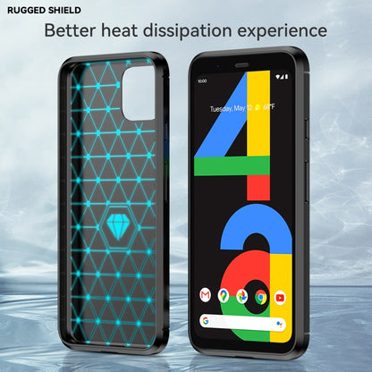 Brushed Texture Carbon Fiber TPU Case for Google Pixel 4, For Google Pixel 4