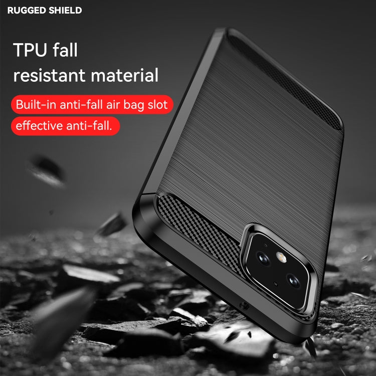 Brushed Texture Carbon Fiber TPU Case for Google Pixel 4, For Google Pixel 4