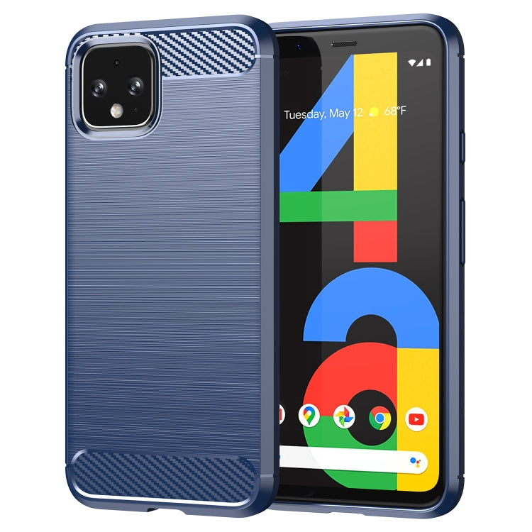 Brushed Texture Carbon Fiber TPU Case for Google Pixel 4, For Google Pixel 4