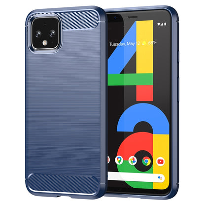Brushed Texture Carbon Fiber TPU Case for Google Pixel 4, For Google Pixel 4