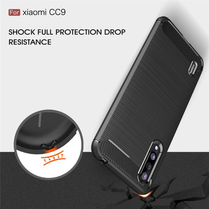 Brushed Texture Carbon Fiber TPU Case for  Xiaomi Mi CC9