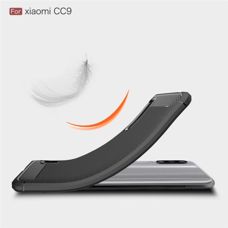 Brushed Texture Carbon Fiber TPU Case for  Xiaomi Mi CC9