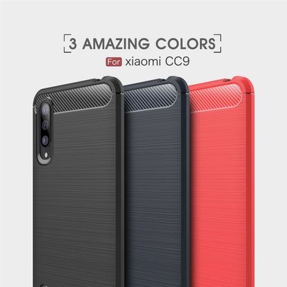 Brushed Texture Carbon Fiber TPU Case for  Xiaomi Mi CC9