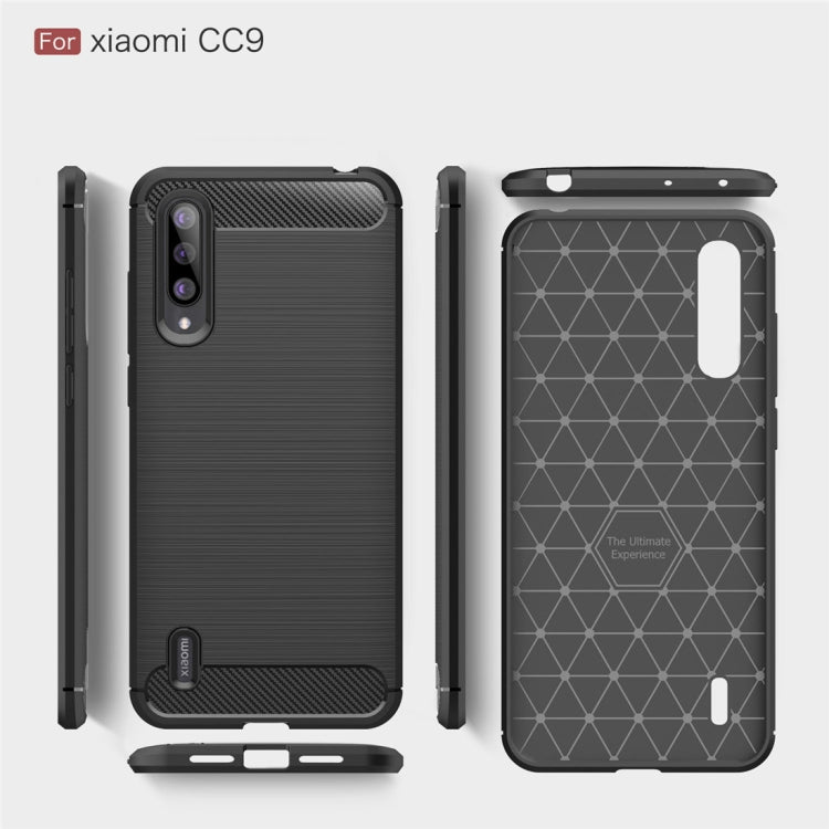 Brushed Texture Carbon Fiber TPU Case for  Xiaomi Mi CC9