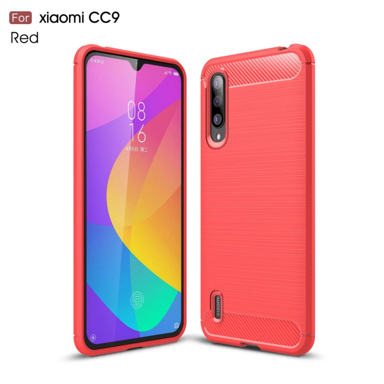Brushed Texture Carbon Fiber TPU Case for  Xiaomi Mi CC9