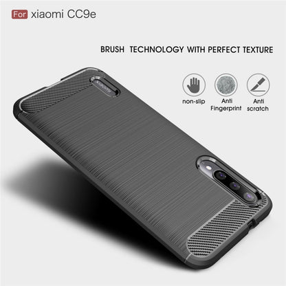 Brushed Texture Carbon Fiber TPU Case for Xiaomi Mi CC9e / Xiaomi A3, For Xiaomi Mi CC9e