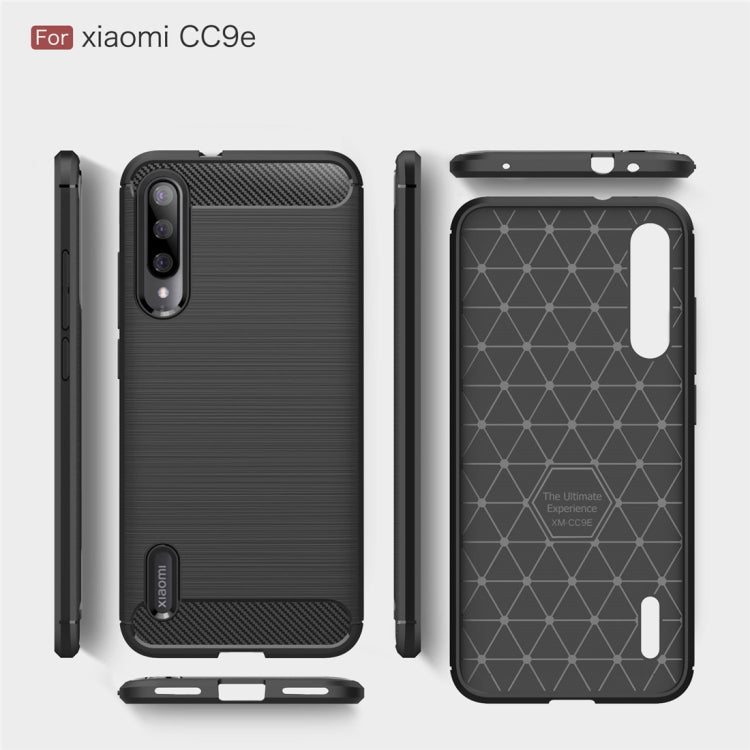 Brushed Texture Carbon Fiber TPU Case for Xiaomi Mi CC9e / Xiaomi A3, For Xiaomi Mi CC9e