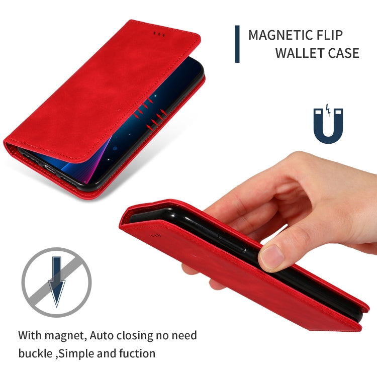 Retro Skin Feel Business Magnetic Horizontal Flip Leather Case for Xiaomi Redmi 7 / Redmi Y3, Red, Dark Gray, Navy Blue, Army Green, Brown