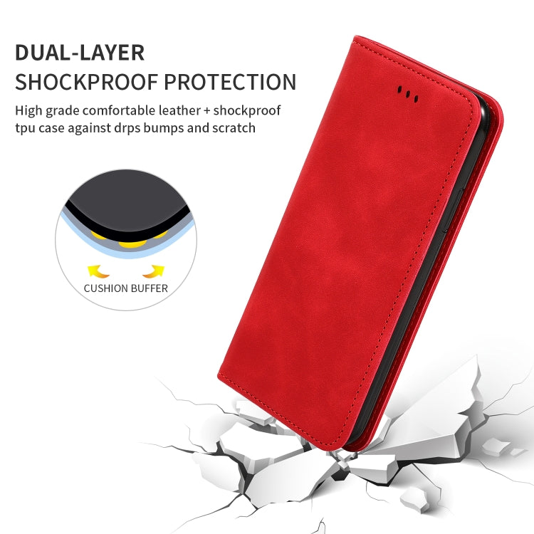 Retro Skin Feel Business Magnetic Horizontal Flip Leather Case for Xiaomi Redmi 7 / Redmi Y3, Red, Dark Gray, Navy Blue, Army Green, Brown