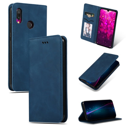 Retro Skin Feel Business Magnetic Horizontal Flip Leather Case for Xiaomi Redmi 7 / Redmi Y3, Red, Dark Gray, Navy Blue, Army Green, Brown