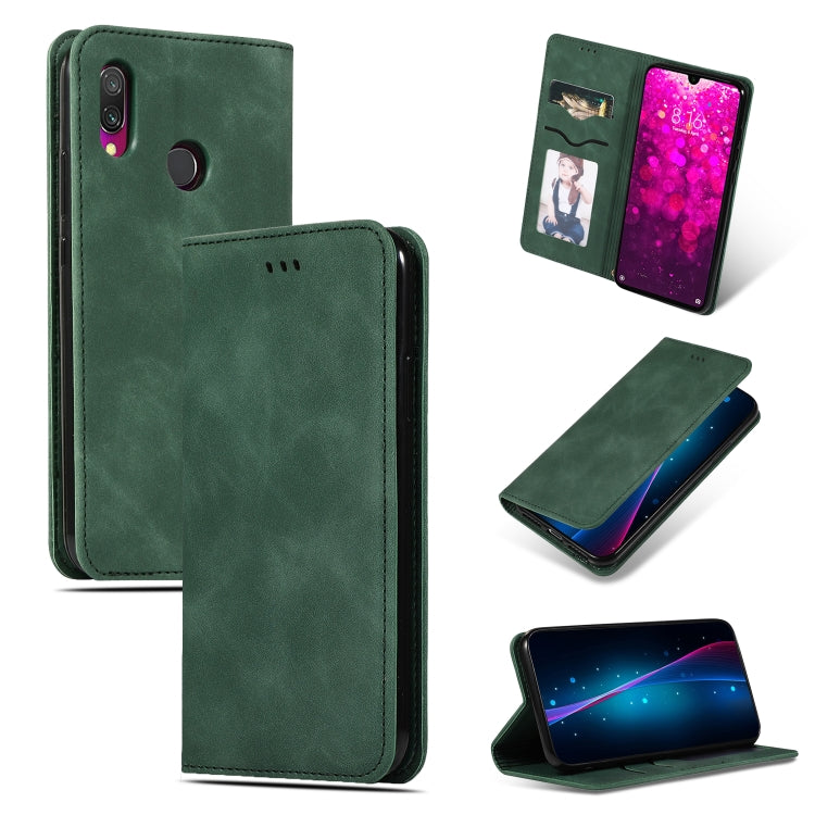 Retro Skin Feel Business Magnetic Horizontal Flip Leather Case for Xiaomi Redmi 7 / Redmi Y3, Red, Dark Gray, Navy Blue, Army Green, Brown