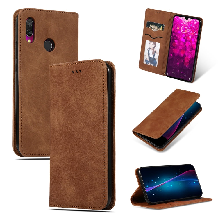 Retro Skin Feel Business Magnetic Horizontal Flip Leather Case for Xiaomi Redmi 7 / Redmi Y3, Red, Dark Gray, Navy Blue, Army Green, Brown