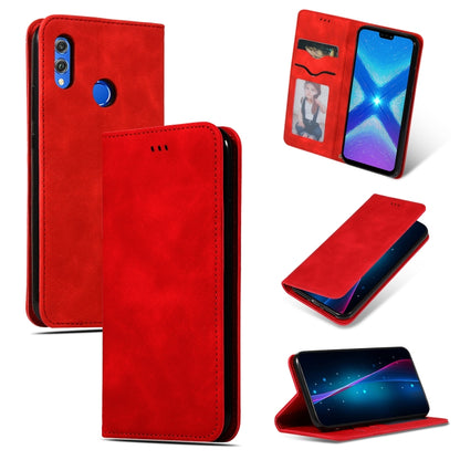 Retro Skin Feel Business Magnetic Horizontal Flip Leather Case for Huawei Honor 8X, For Huawei Honor 8X