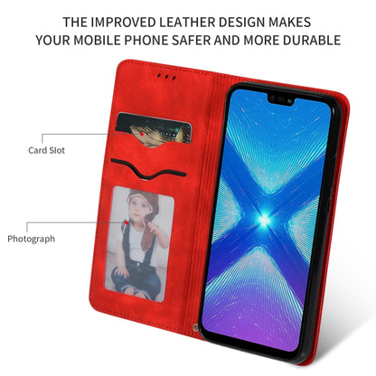 Retro Skin Feel Business Magnetic Horizontal Flip Leather Case for Huawei Honor 8X, For Huawei Honor 8X