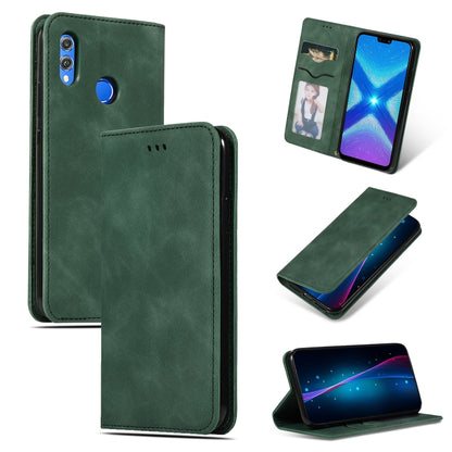 Retro Skin Feel Business Magnetic Horizontal Flip Leather Case for Huawei Honor 8X, For Huawei Honor 8X