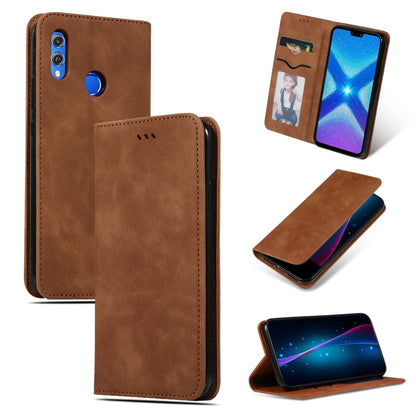 Retro Skin Feel Business Magnetic Horizontal Flip Leather Case for Huawei Honor 8X, For Huawei Honor 8X