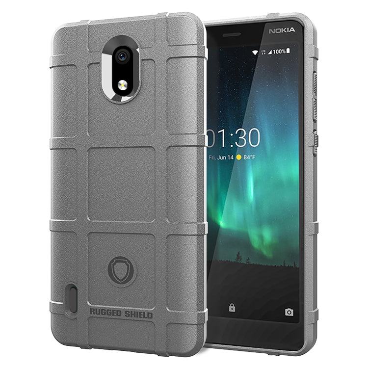 Rugged shockproof TPU phone case for Nokia 3.1C, light gray with camera bezel