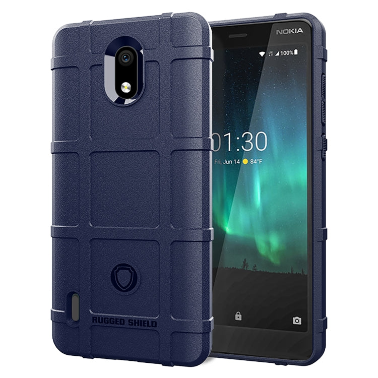 Rugged shockproof TPU phone case for Nokia 3.1C, blue with camera cutout