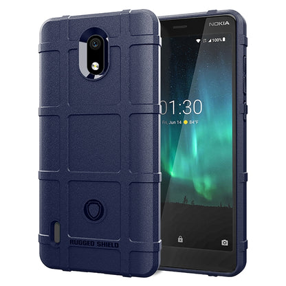 Rugged shockproof TPU phone case for Nokia 3.1C, blue with camera cutout