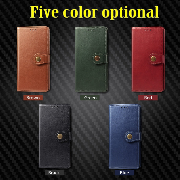 Leather phone wallet case in five colors: brown, green, red, black, blue